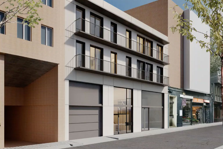 Edificio de viviendas con aparcamiento en Sarrià-Sant Gervasi, Poyecto realizado por la ingeniería de Barcelona OTP Global Engineering