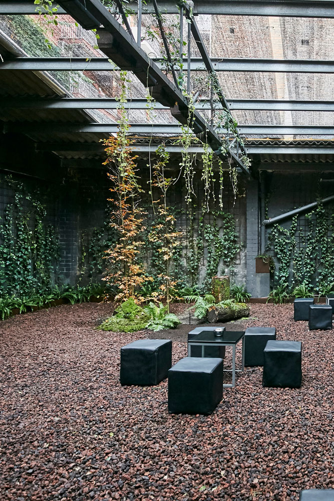 Jardín de la sala de eventos, Màfic Space, proyecto realizado por OTP Ingeniería 