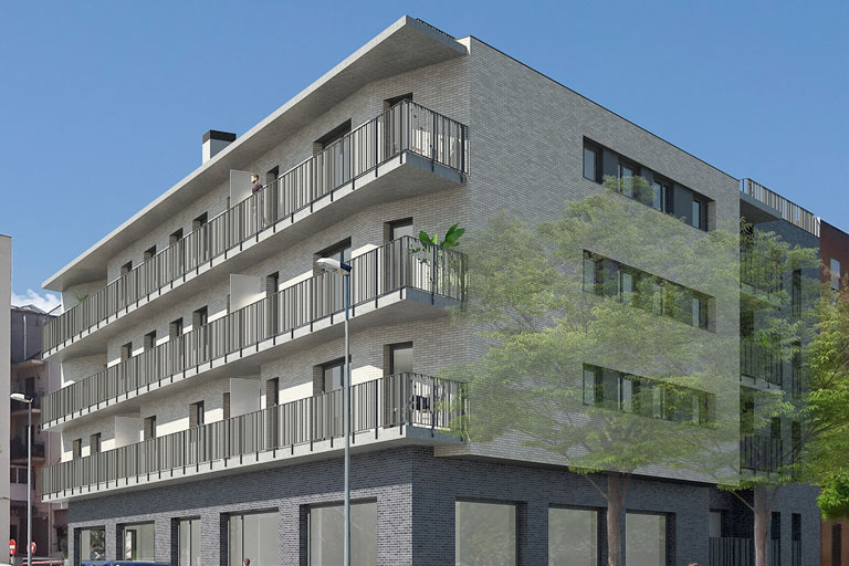Edifici de 14 habitatges amb aparcament a Pallejà, projecte executiu i legalització d´instal·lacions i d´activitat del pàrquing realitzat per l´enginyeria de Barcelona OTP Global Engineering.
